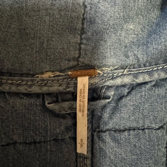 Free People Dolman Quilted Denim Jacket - Picture 3 of 3